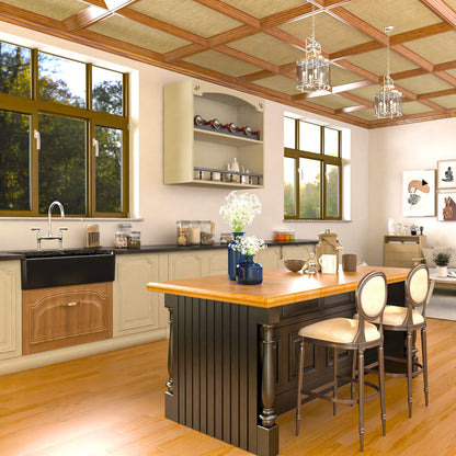 GROVE 36" L x 18" W Rectangular Farmhouse Kitchen Sink, Large Capacity