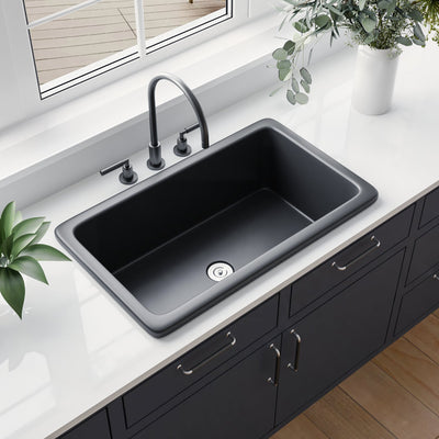 DeerValley Bath DeerValley DV-1K0016 Glen Rectangle Fireclay 31.89" L x 19.09" W Farmhouse Kitchen Sink Kithcen Sink