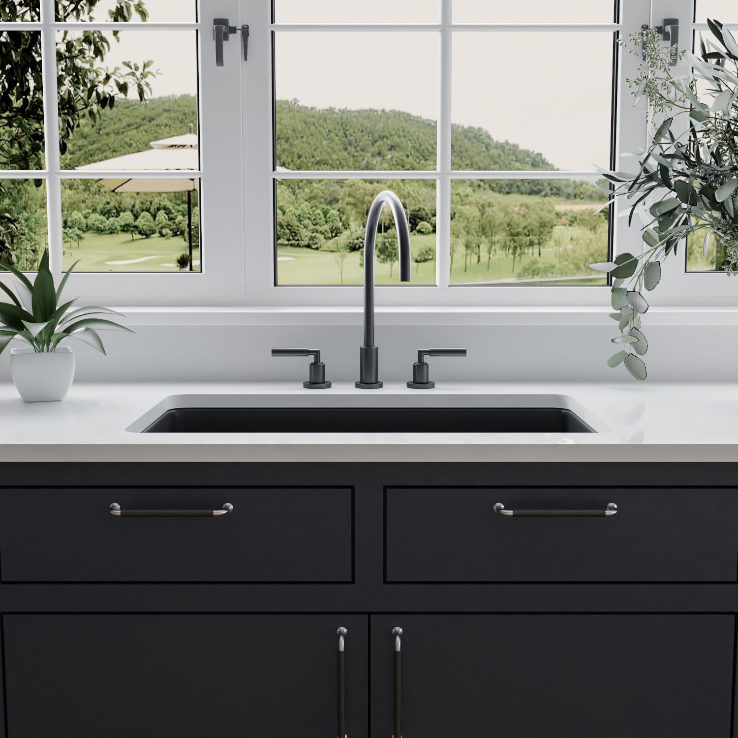 DeerValley Bath DeerValley DV-1K0016 Glen Rectangle Fireclay 31.89" L x 19.09" W Farmhouse Kitchen Sink Kithcen Sink
