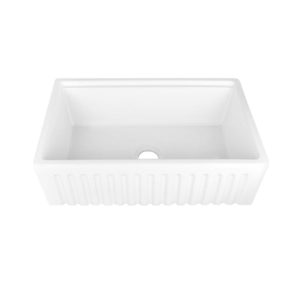 DV-1K0065 33" L X 20" W Rectangular Workstation Farmhouse Kitchen Sink, Easy-Cleaning