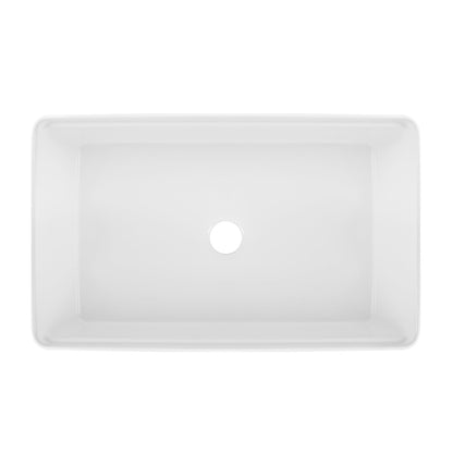 33"L X 20"W / 24"L X 20"W Rectangular Workstation Farmhouse Kitchen Sink, Smooth Surface