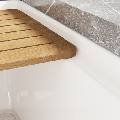 33"L X 20"W / 24"L X 20"W Rectangular Workstation Farmhouse Kitchen Sink, Smooth Surface