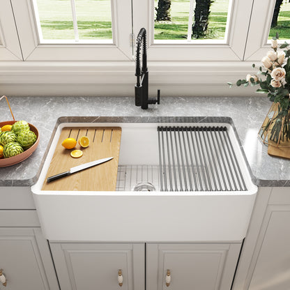 DeerValley DV-1K0067 Workstation Kitchen Sink Clutter-Free Prep with Sliding Ledge