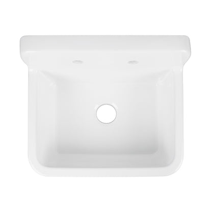 24" L x 19" W Rectangular Laundry Sink Utility Kitchen Sink, Wall-Mount With Multiple Sizes