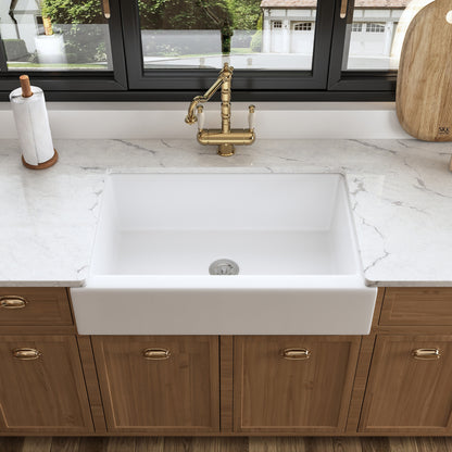 33.66"L X 22.05" Rectangular Farmhouse Kitchen Sink, Durability