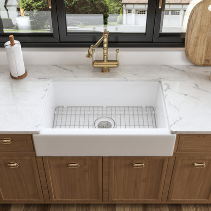 33.66"L X 22.05" Rectangular Farmhouse Kitchen Sink, Durability
