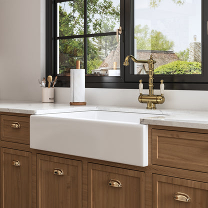 33.66"L X 22.05" Rectangular Farmhouse Kitchen Sink, Durability