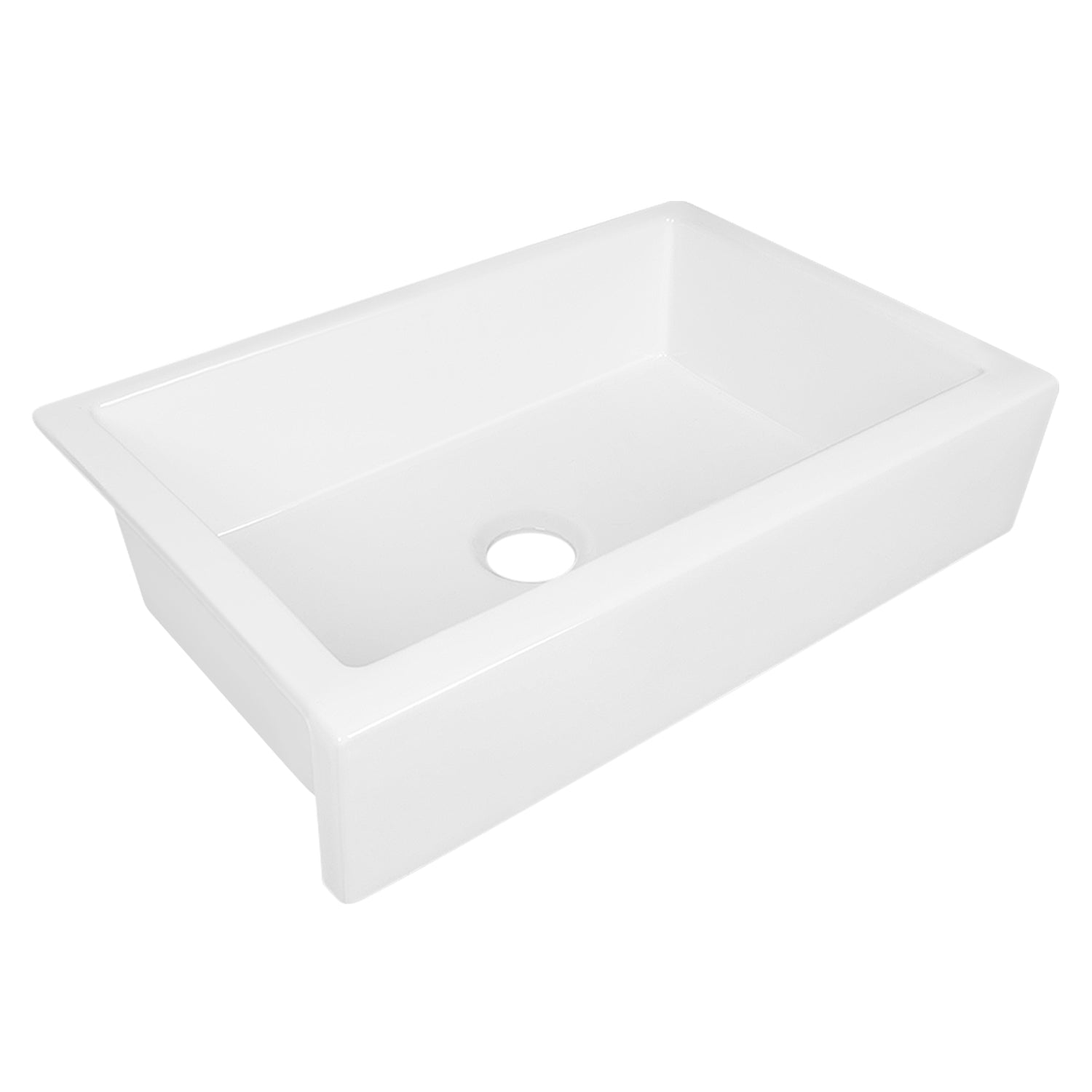 32.68"L X 21.85" W Rectangular Workstation Farmhouse Kitchen Sink, Smooth Surface