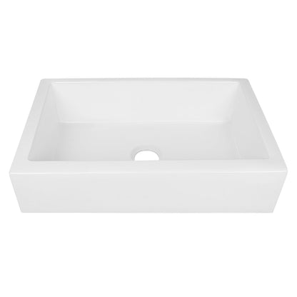 32.68"L X 21.85" W Rectangular Workstation Farmhouse Kitchen Sink, Smooth Surface