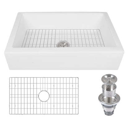 33.66"L X 22.05" Rectangular Farmhouse Kitchen Sink, Durability