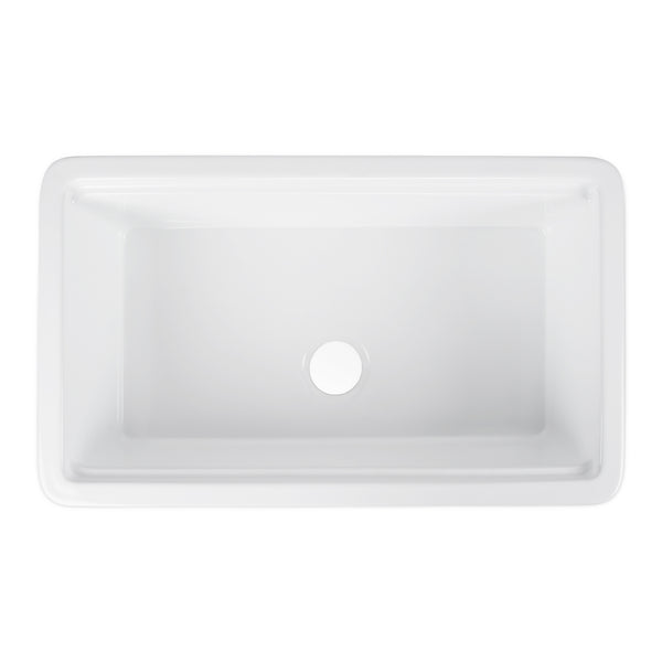 DV-1K0141 33" L X 19" W Rectangular Workstation Undermount Kitchen Sink, Shatter-Resistant
