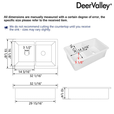 Undermount Kitchen Sinks Specifications