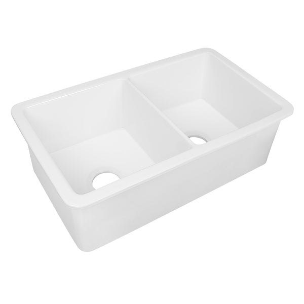 GLEN 31.89" L x 19.09" Rectangle Undermount Kitchen Sink, Large Capacity With Multiple Types