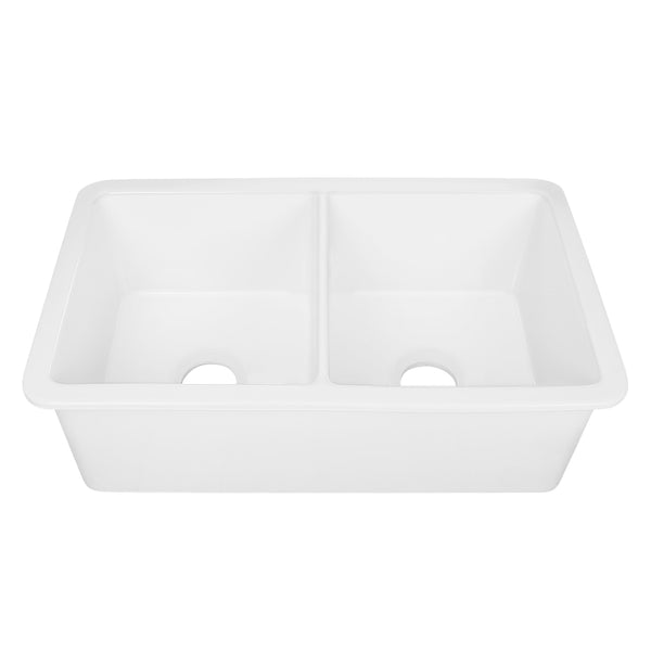 GLEN 31.89" L x 19.09" Rectangle Undermount Kitchen Sink, Large Capacity With Multiple Types