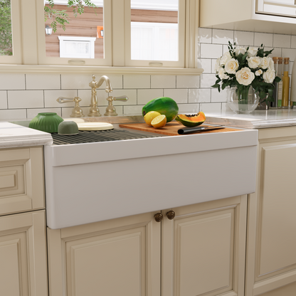 32.87" L x 20" W Rectangular Workstation Farmhouse Kitchen Sink, Easy-Cleaning With Multiple Colors
