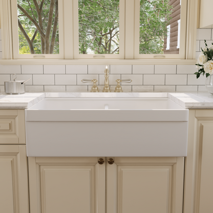 32.87" L x 20" W Rectangular Workstation Farmhouse Kitchen Sink, Easy-Cleaning With Multiple Colors