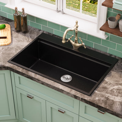 DeerValley DV-1K0170 Granite Composite Kitchen Sink with Cutting Board Kit