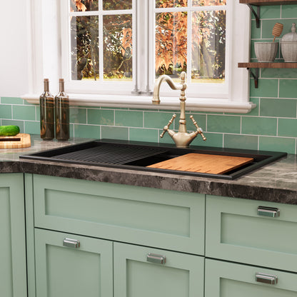 DeerValley DV-1K0170 Granite Composite Kitchen Sink with Cutting Board Kit
