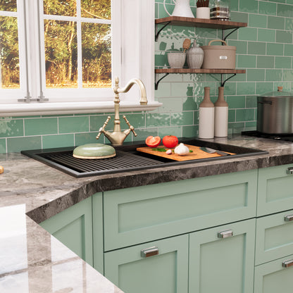 DeerValley DV-1K0170 Granite Composite Kitchen Sink with Cutting Board Kit