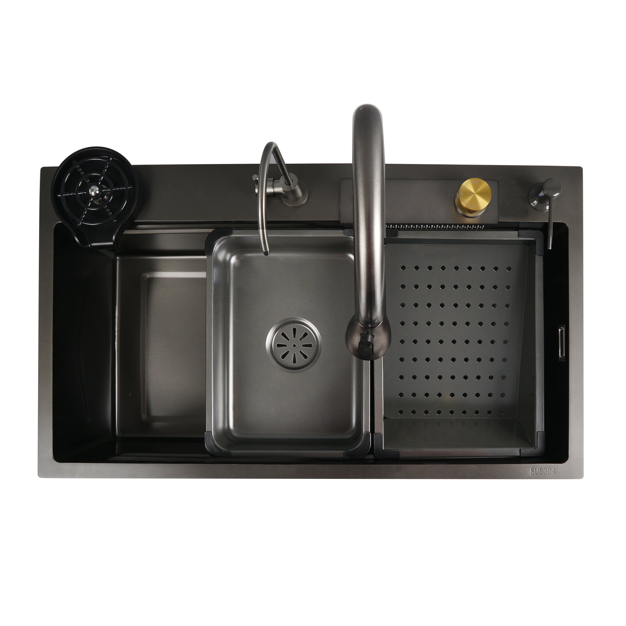 29.5" x 18" Rectangular Stainless Steel Kitchen Sink, Multifunction with Multiple Sizes