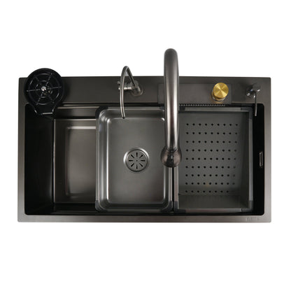 29.5" x 18" Rectangular Stainless Steel Kitchen Sink, Multifunction with Multiple Sizes