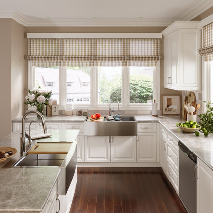 30" Rectangular Workstation Farmhouse Kitchen Sink, Stainless Steel Single Bowl With Multiple Sizes