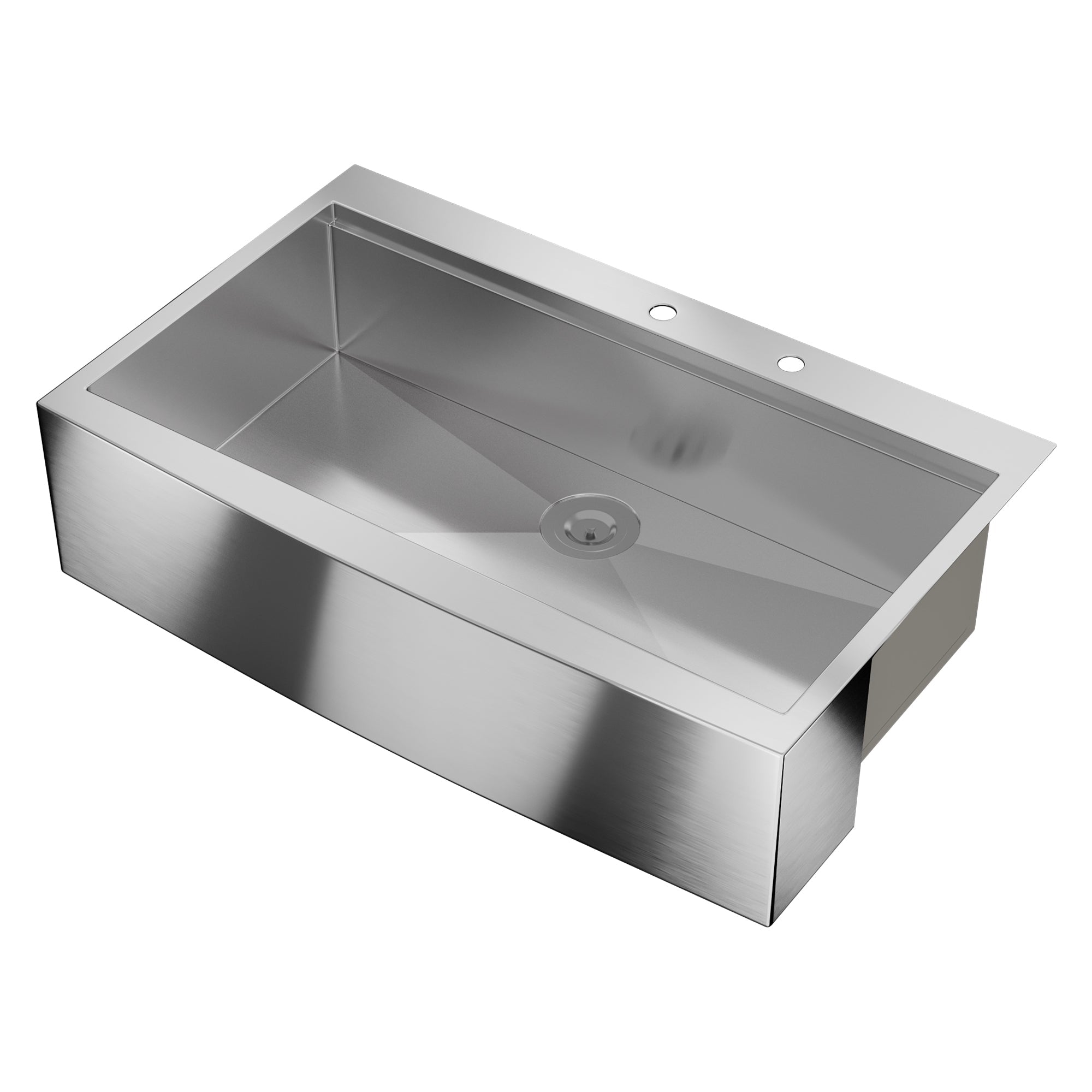 30" Rectangular Workstation Farmhouse Kitchen Sink, Stainless Steel Single Bowl With Multiple Sizes