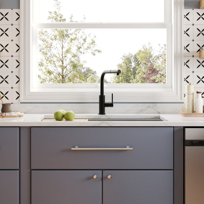 33" Rectangular Workstation Undermount Kitchen Sink, Stainless Steel Single Bowl