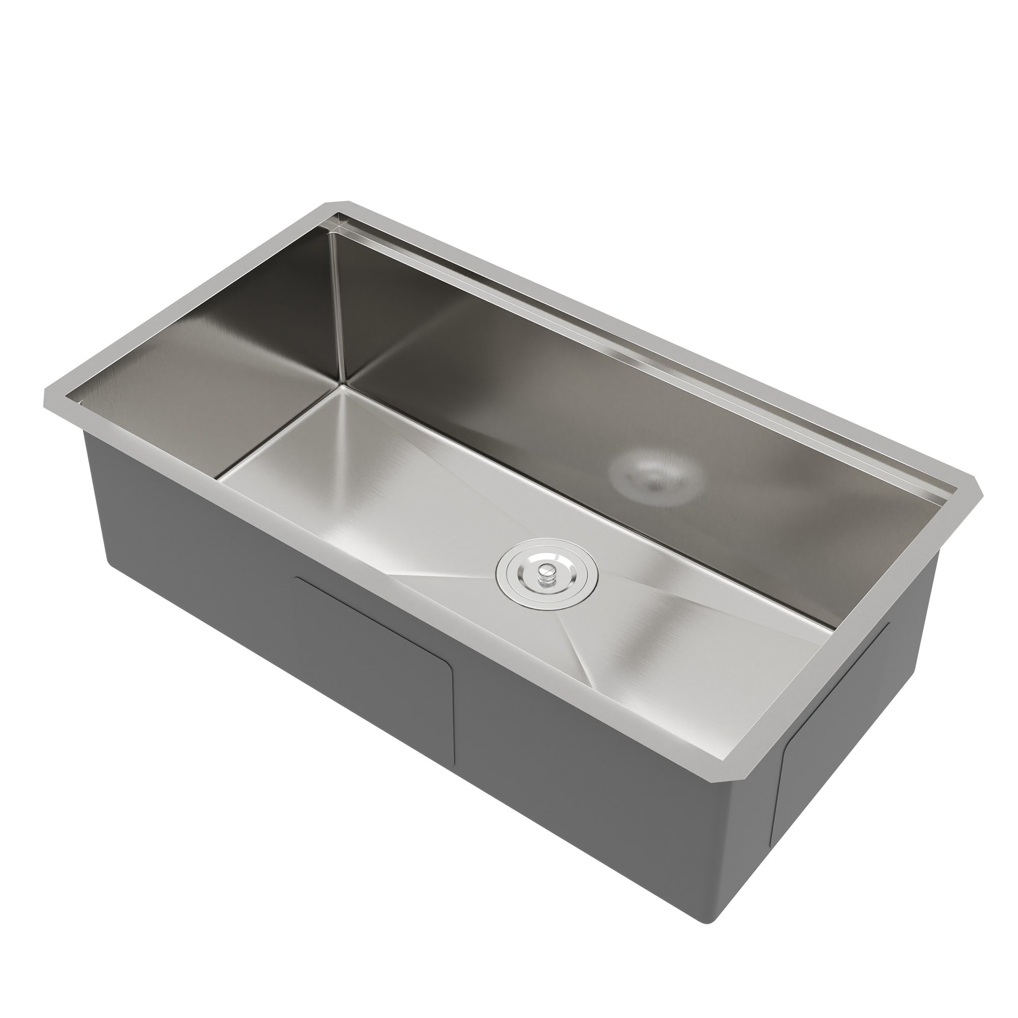 33" Rectangular Workstation Undermount Kitchen Sink, Stainless Steel Single Bowl