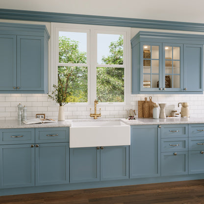 30" L x 18" W Rectangular Farmhouse Kitchen Sink, Natural Material With Multiple Colors