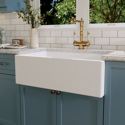 30" L x 18" W Rectangular Farmhouse Kitchen Sink, Natural Material With Multiple Colors