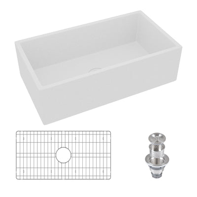 DeerValley DV-1K0199BD 33" Rectangular Farmhouse Sink, Natural Material & Multi-Color
