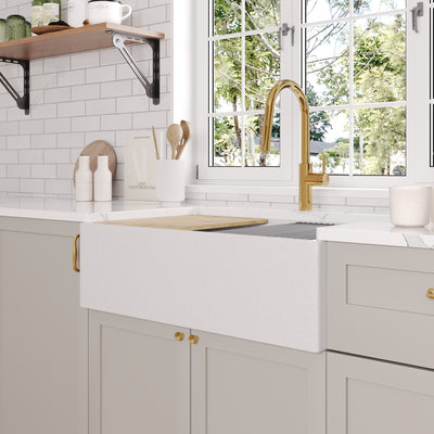 30" L x 18" W Rectangular Workstation Undermount Kitchen Sink, Natural Material With Multiple Colors