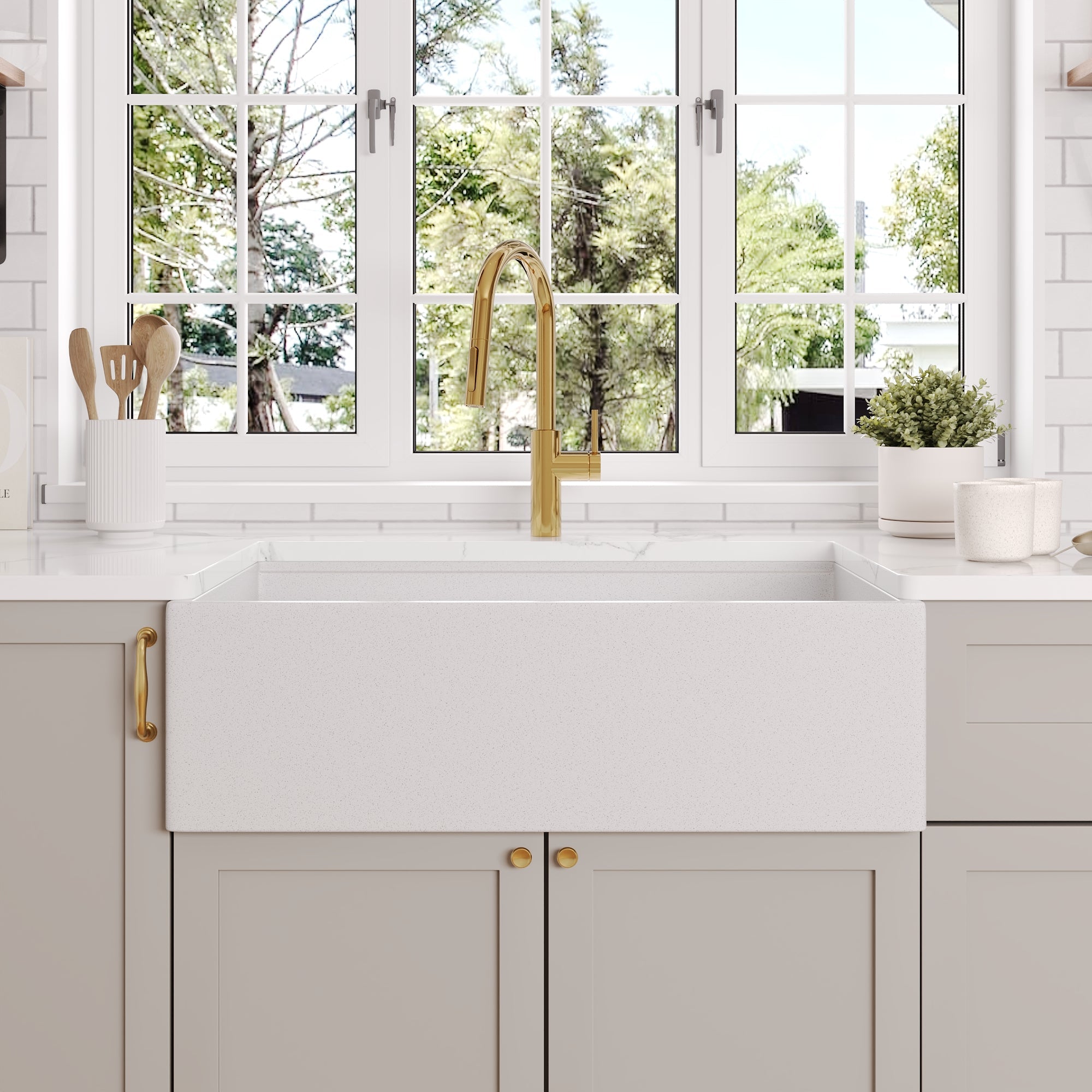 30" L x 18" W Rectangular Workstation Undermount Kitchen Sink, Natural Material With Multiple Colors