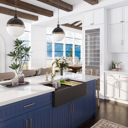 33" L x 18" W Rectangular Workstation Undermount Kitchen Sink, Natural Material With Multiple Colors