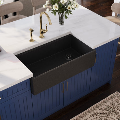33" L x 18" W Rectangular Workstation Undermount Kitchen Sink, Natural Material With Multiple Colors