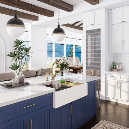 33" L x 18" W Rectangular Workstation Undermount Kitchen Sink, Natural Material With Multiple Colors