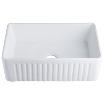 HARVEST 30" L x 18" W Rectangular Farmhouse Kitchen Sink, Apron Front