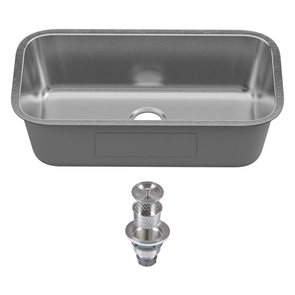 DeerValley 32-Inch Undermount Double Bowl Kitchen Sink, 50/50 18 Gauge Stainless Steel Kitchen Sink, Spacious Double Basin Design Sinks with Basket Strainer, Undermount Sinks for Modern Kitchens