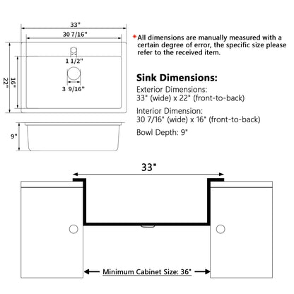 DeerValley DV-1K0468 Drop-In Sink 33 Inch Single Bowl Stainless Steel with Grid and Fast Drain
