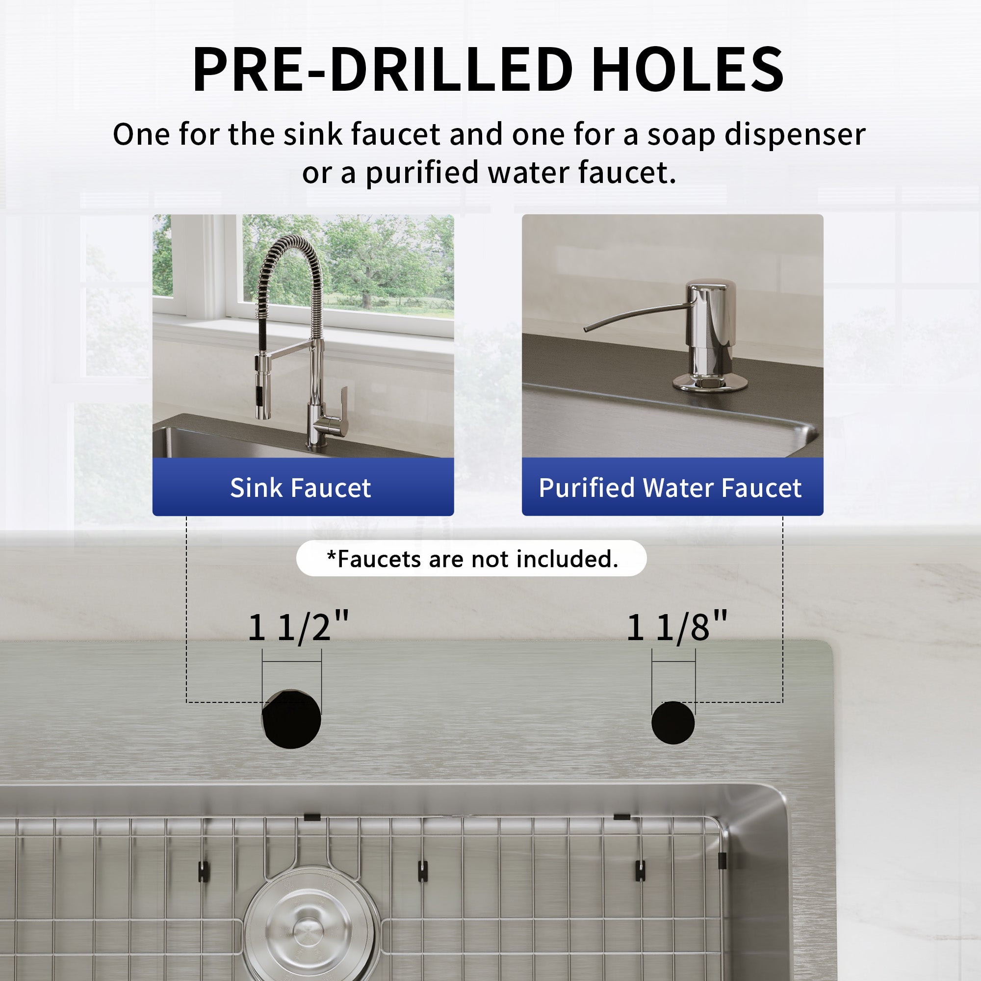 DeerValley DV-1K0468 Drop-In Sink 33 Inch Single Bowl Stainless Steel with Grid and Fast Drain
