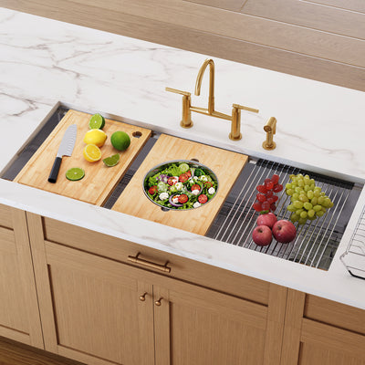 DeerValley DV-1K0555/553 Stainless Steel Workstation Sink, Quiet Pad & Anti-Condensation