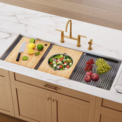 DeerValley DV-1K0555/553 Stainless Steel Workstation Sink, Quiet Pad & Anti-Condensation