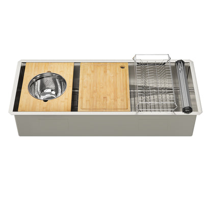 DeerValley DV-1K0555/553 Stainless Steel Workstation Sink, Quiet Pad & Anti-Condensation