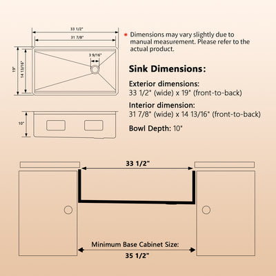 DeerValley DV-1K0555/553 Stainless Steel Workstation Sink, Quiet Pad & Anti-Condensation