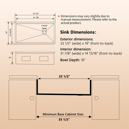 DeerValley DV-1K0555/553 Stainless Steel Workstation Sink, Quiet Pad & Anti-Condensation