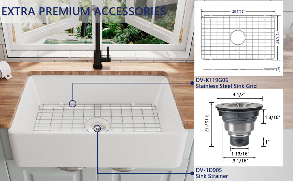 Stainless Steel Kitchen Sink Grid for 33 x 20 Inch Sink