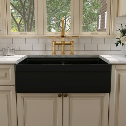 32.87" L x 20" W Rectangular Workstation Farmhouse Kitchen Sink, Easy-Cleaning With Multiple Colors