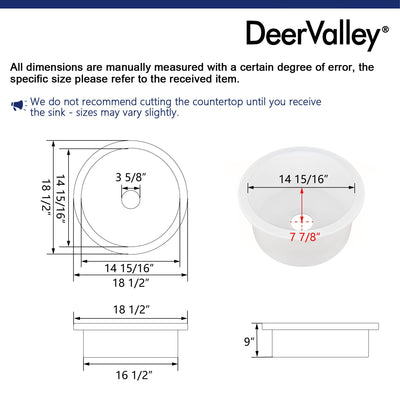 DeerValley DV-1K506 Undermount Kitchen Sink – Scratch Resistant & Durable