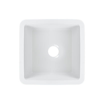 DeerValley Bath DeerValley DV-1K507 Haven Square Fireclay 18.11" L x 18.11" W Farmhouse Kitchen Sink